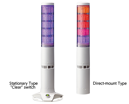 Torretta di segnalazione a LED programmabile via Ethernet con PoE LA6-POE