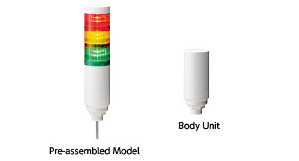 Torretta di segnalazione LED da 60 mm con connettore M12 LR6-WC