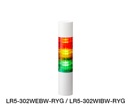 Torrette di Segnalazione a LED Φ50 (compatibili con controllo Ethernet / EtherNet/IP) Serie LR5-LAN