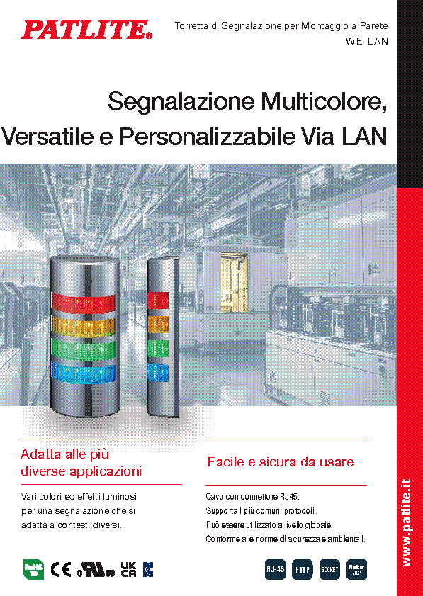 Torretta di Segnalazione per Montaggio a Parete<br>WE-LAN<br><br>