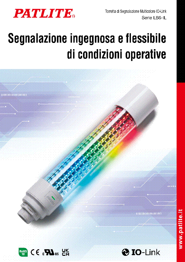 Torretta di Segnalazione Multicolore IO-Link<br>LB6-IL