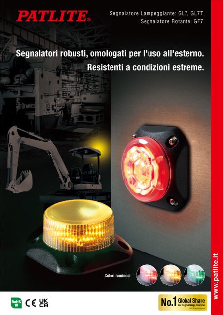 Serie GL7 <br> Lampada Lampeggiante Multicolore