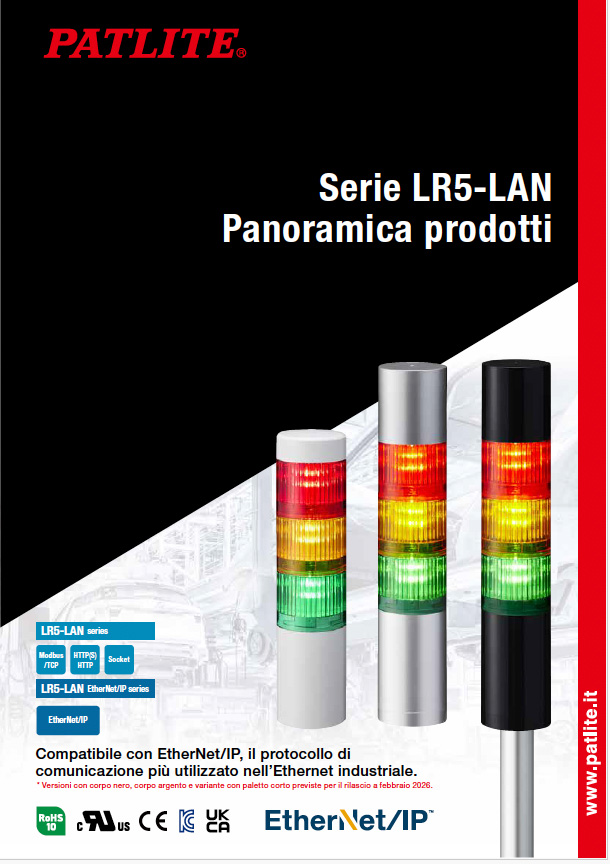 Torrette di Segnalazione a LED<br>Serie LR5-LAN