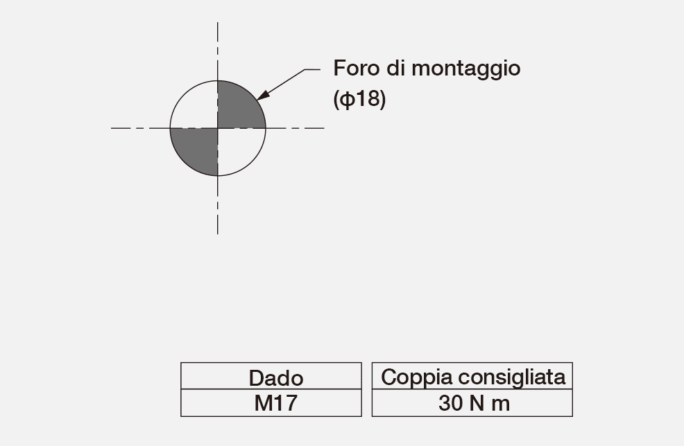 Disegno Dimensionale per il Montaggio (Unità: mm)