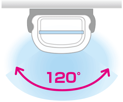 Ampia copertura di illuminazione